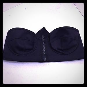 Indah Black Strapless Bikini Top